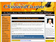 Tablet Screenshot of learnclassicalguitar.com